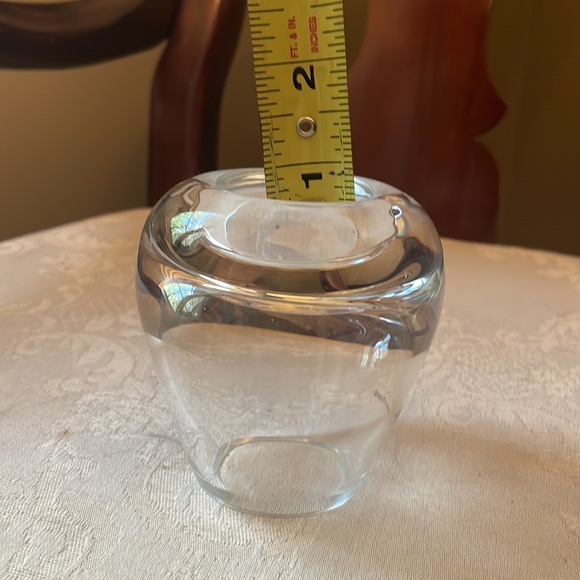 Hand blown Polish crystal two-way vase, votive, beautiful form, no chips, cracks - Picture 12 of 12